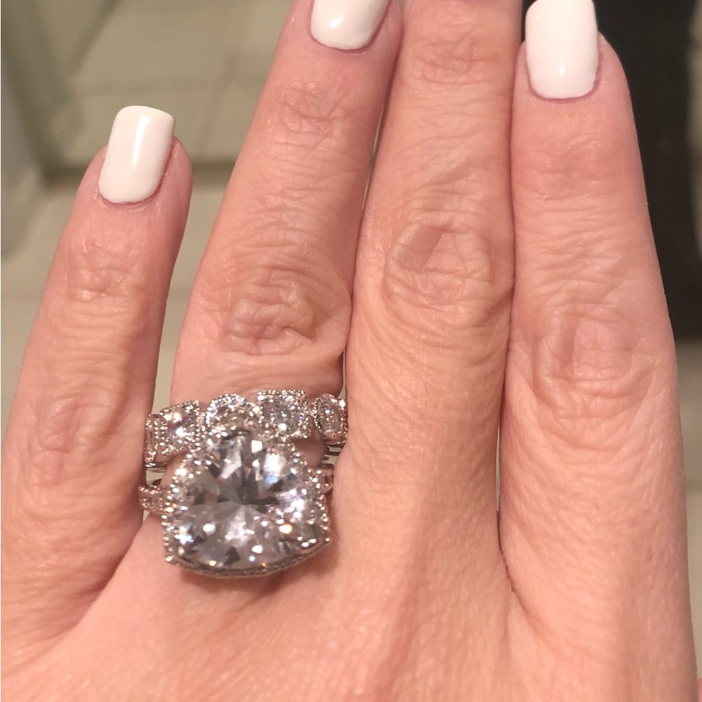 Retired- Swarovski Crystal wedding or anniversary ring set